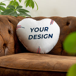 Custom heart shaped cushion | Print On Demand Homeware