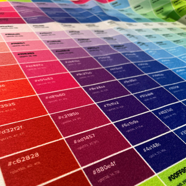HEX Code Colour Chart |Print on Demand For Artists